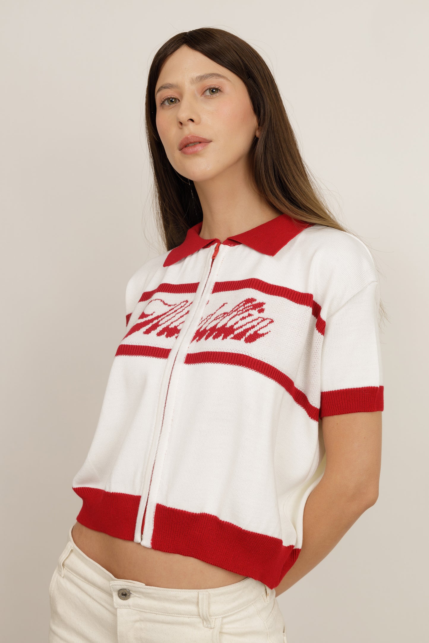 Medellín White Cycling Polo