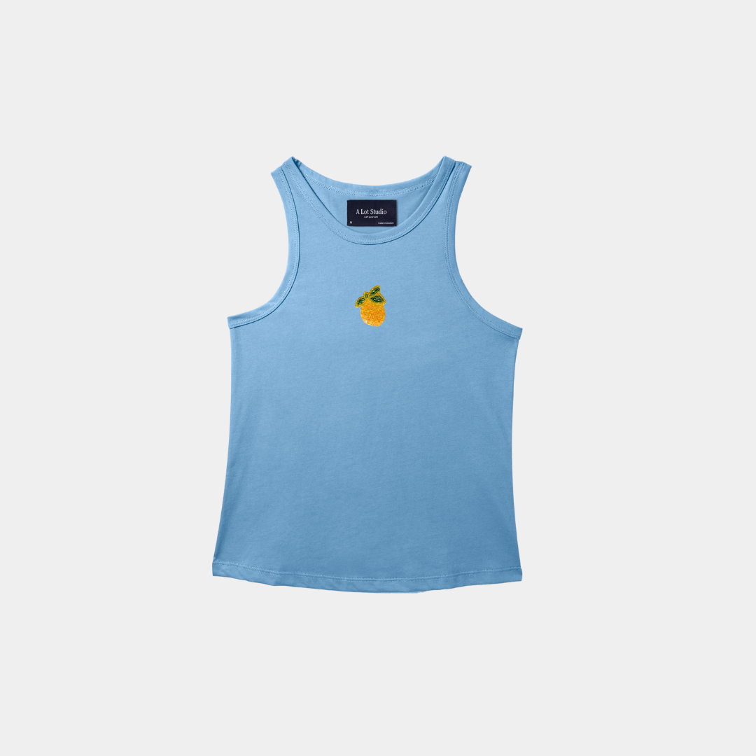 Lemon blue tank top