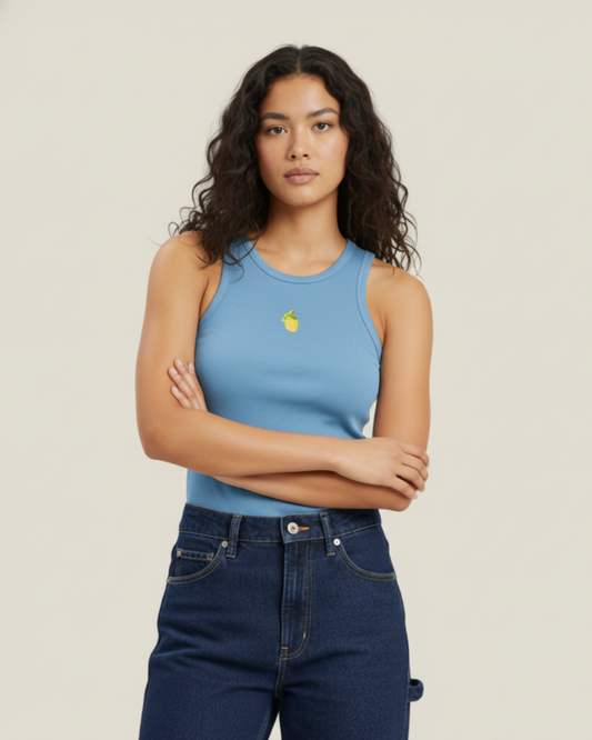 Lemon blue tank top